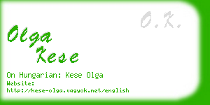 olga kese business card